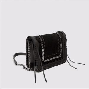 Suede & Leather & Chain Crossbody